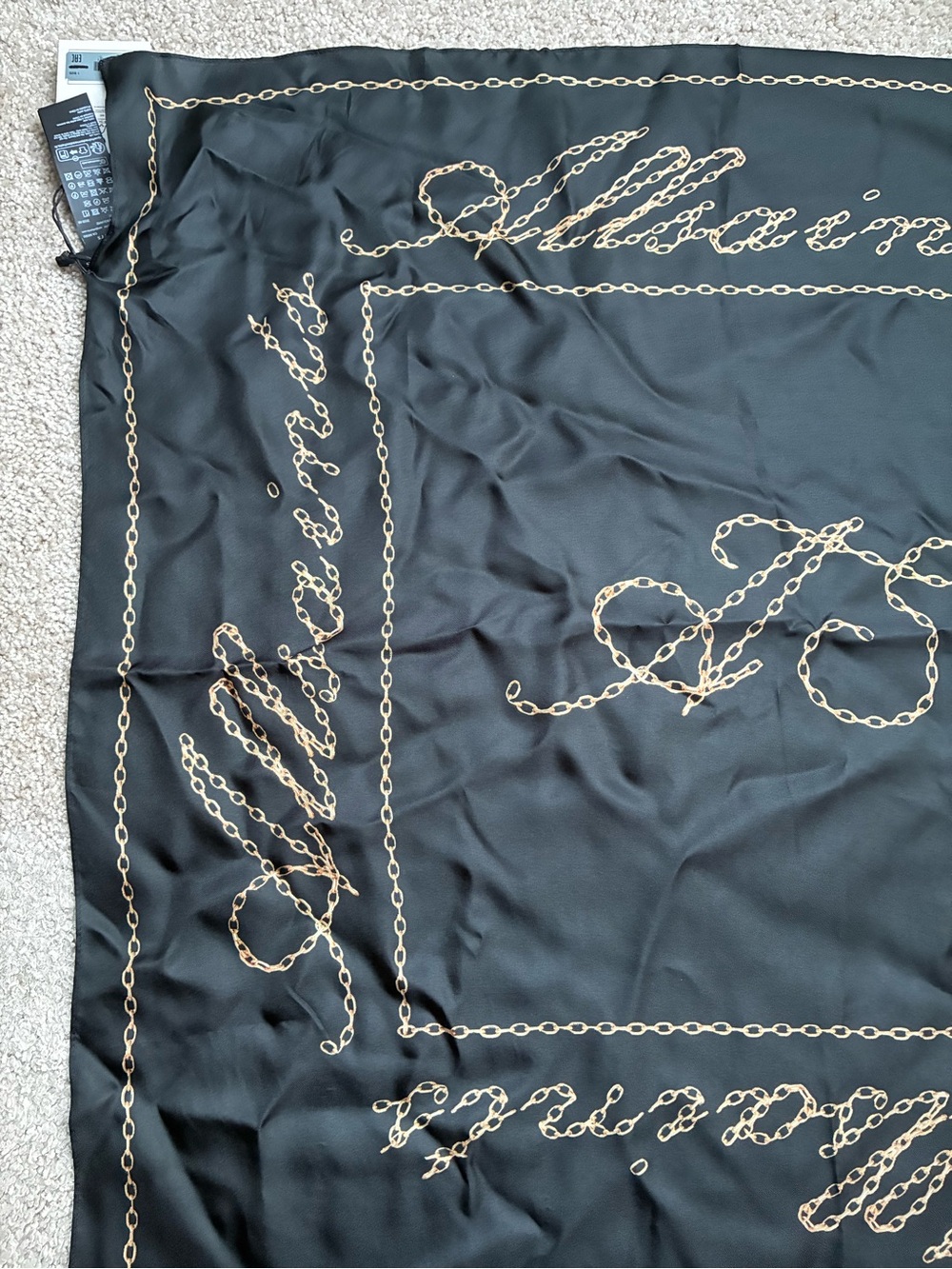All Saints All Chains silk square scarf - Picture 3 of 8